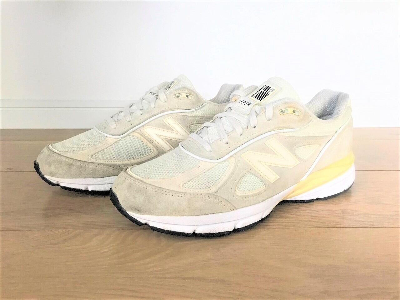 2017 STUSSY × NEW BALANCE 990V4 CREAM made in USA