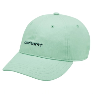 Carhartt (カーハート) CANVAS SCRIPT CAP - Pale Spearmint / Hedge
