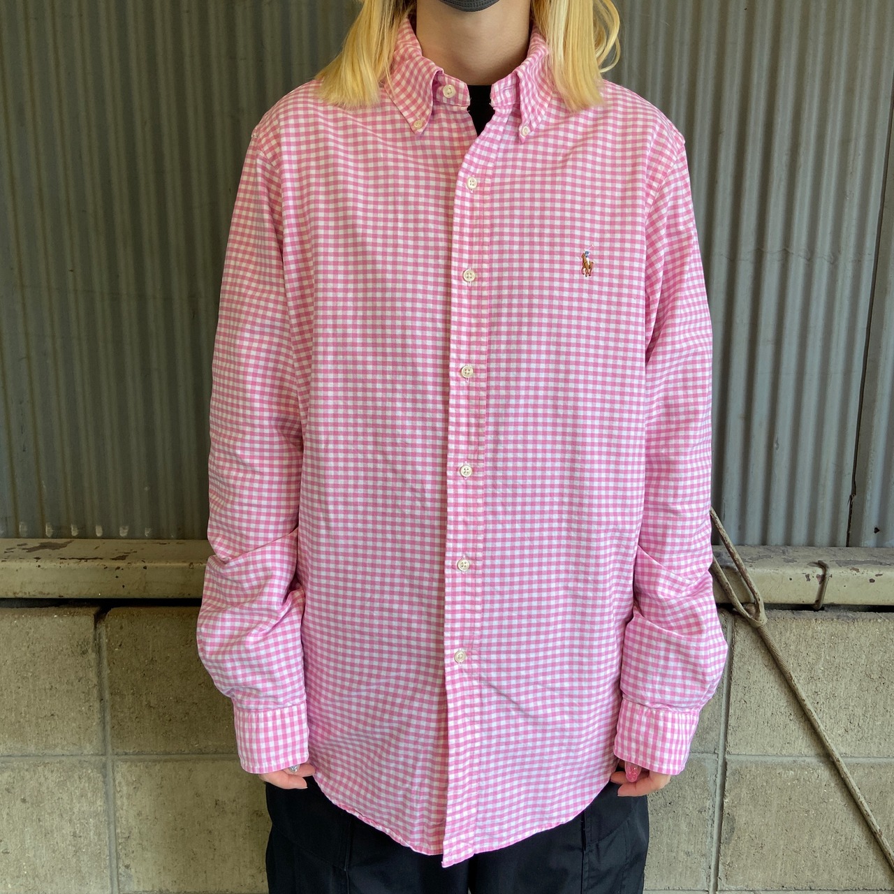 Ralph Lauren ラルフローレン ボタンダウンシャツ メンズM 古着 B.D 