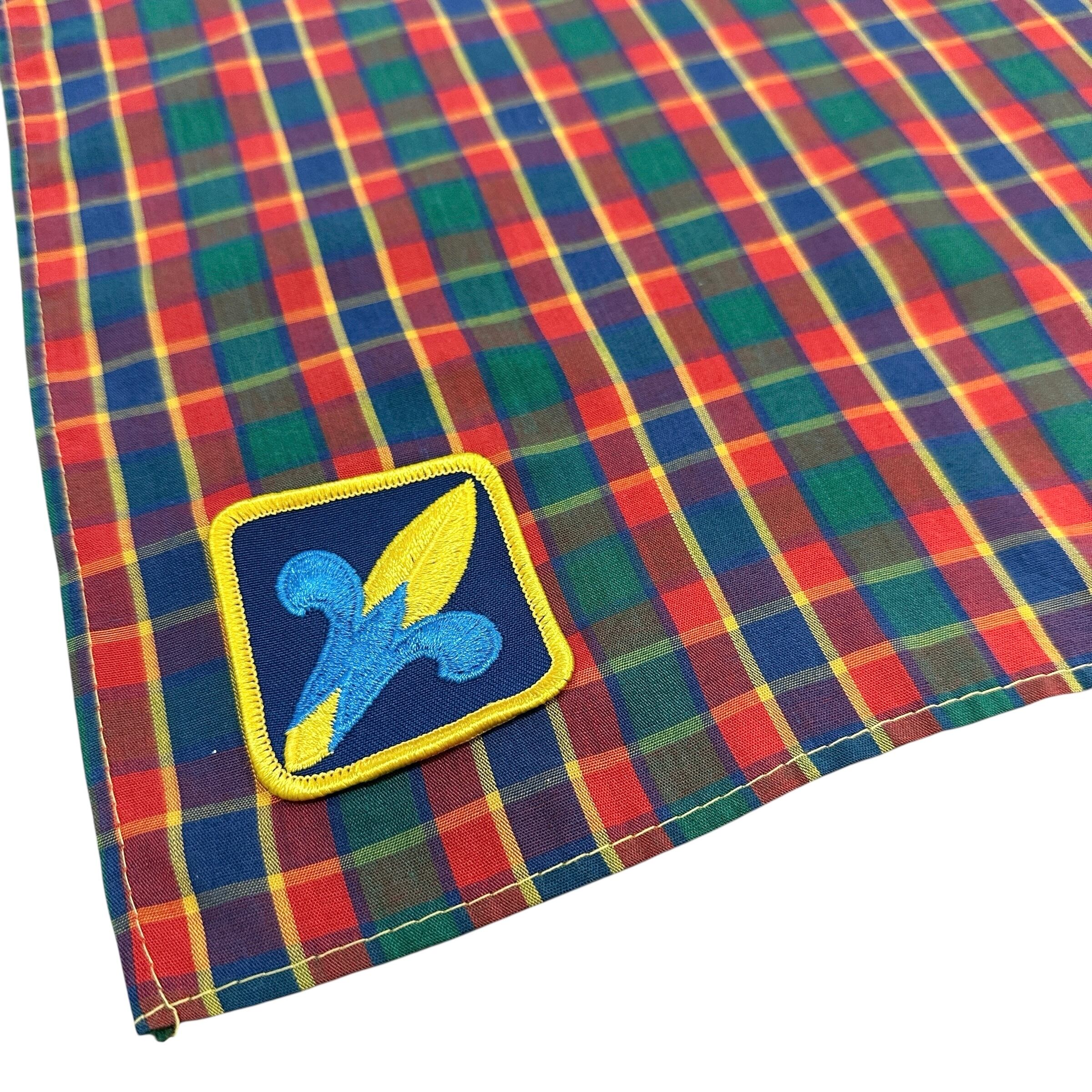 【美品】BSA ボーイスカウト　ツートン USヴィンテージ ボーイスカウト バンダナ 三角 チェック柄 | Pay ID