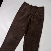 Karl Helmut カールヘルム コレクション コーデュロイ風 ツータック スラックスパンツ サイズ XL /裾ダブル/ブラウン