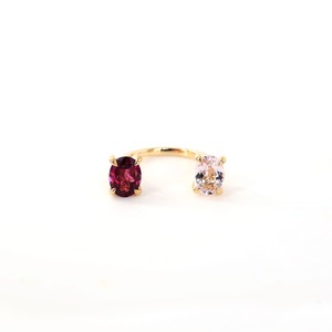 Muse 2 Stones Petit Open Ring