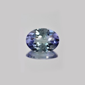 ◆加工OK ソ付 0.920ct 非加熱 タンザナイト オーバル バイカラー ルース