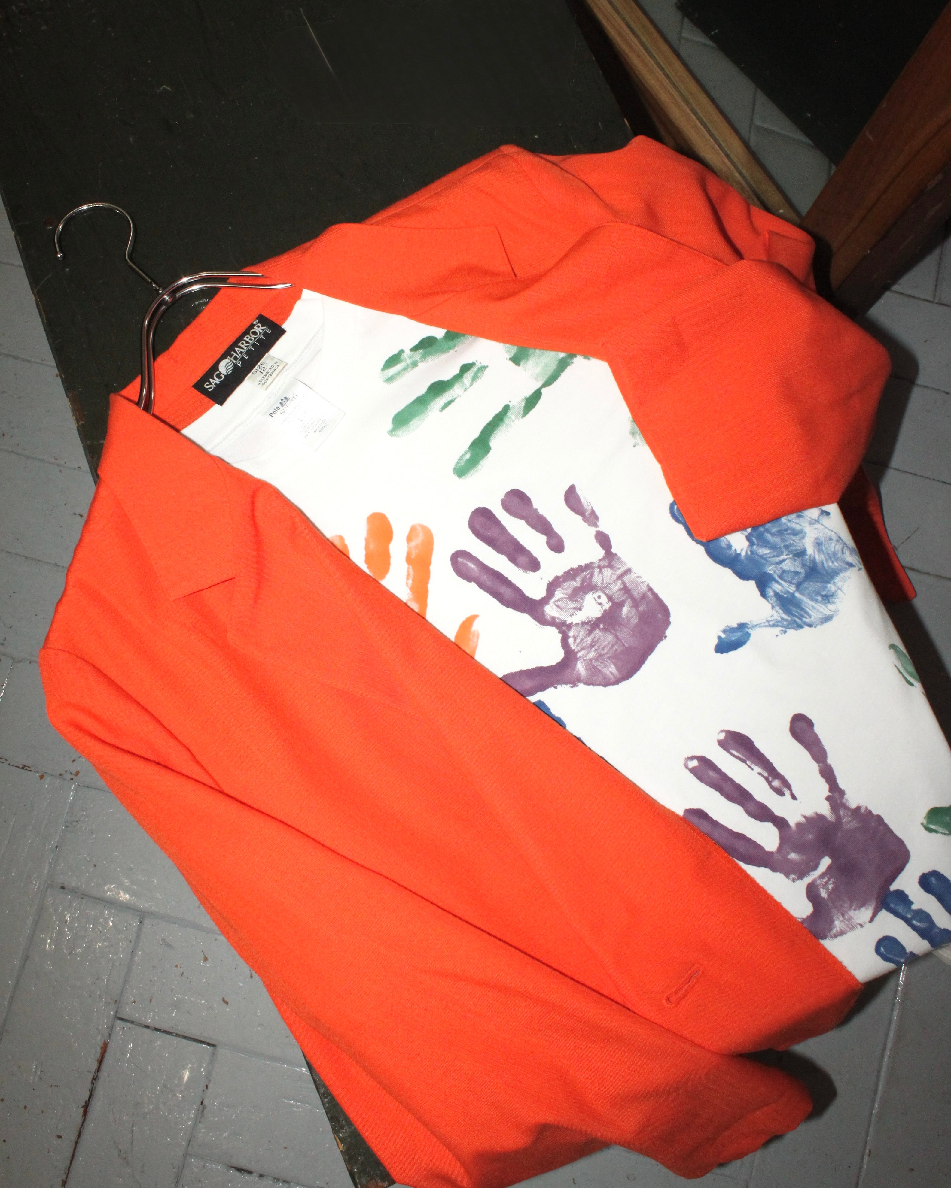 90s STAFFORD(JCPenney) Colorful Palm S/S Print Tee