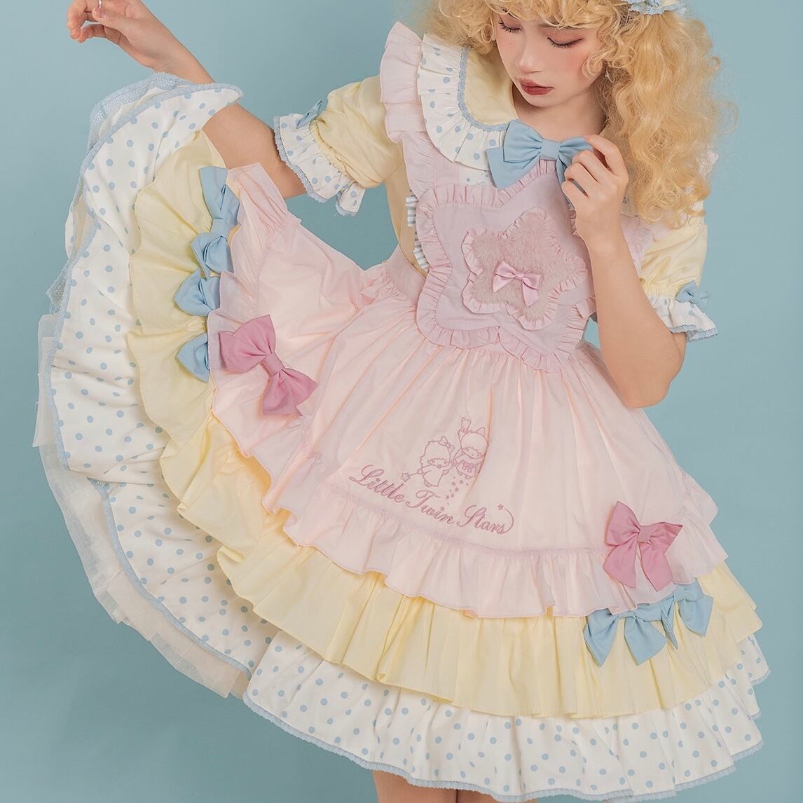 6 ロリータ 可愛い サンリオ 公認 キキララ エプロン ワンピース セット F1b4e5 Lachouette 6 ロリータ 可愛い サンリオ 公認 キキララ エプロン ワンピース セット F1b4e5 Lachouette
