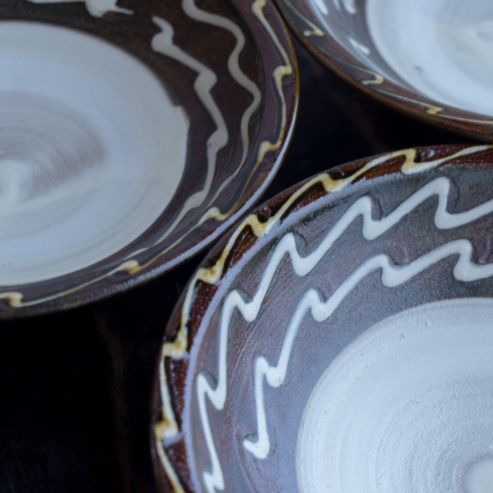 小鹿田焼　坂本創　皿5枚 小鹿田焼 坂本創 五寸皿 イッチン | くらしのギャラリー杜の街グレース店