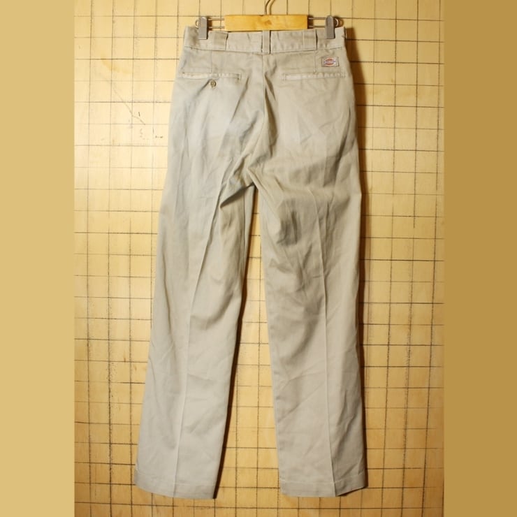 80s USA製 Dickies ディッキーズ 874 ワーク パンツ ベージュ W29