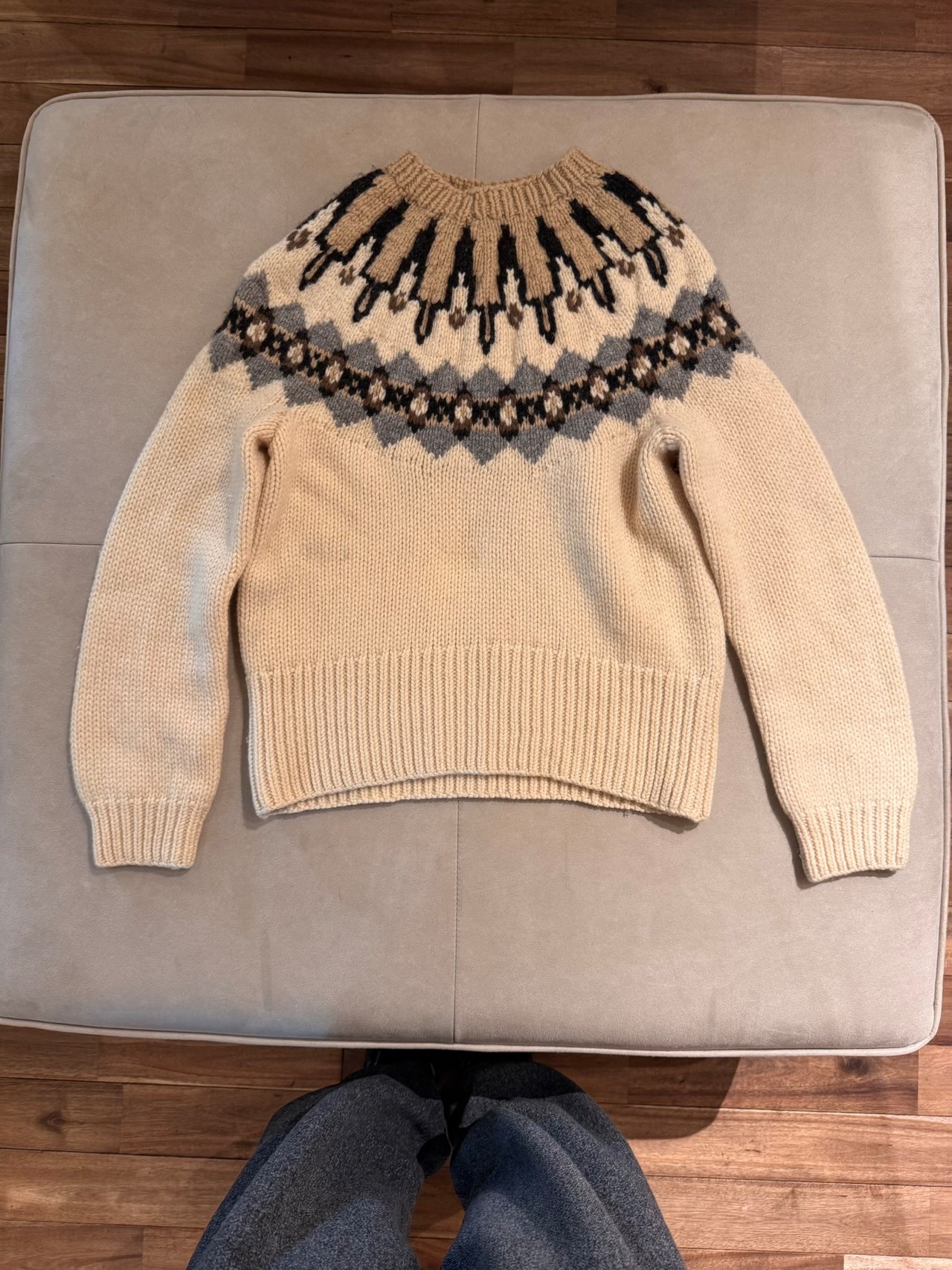 BANANA REPUBLIC Nordic Pattern Lambswool Knit Sweater