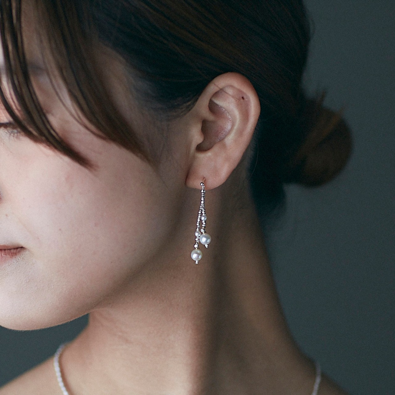 nora ピアス・イヤリング シルバー