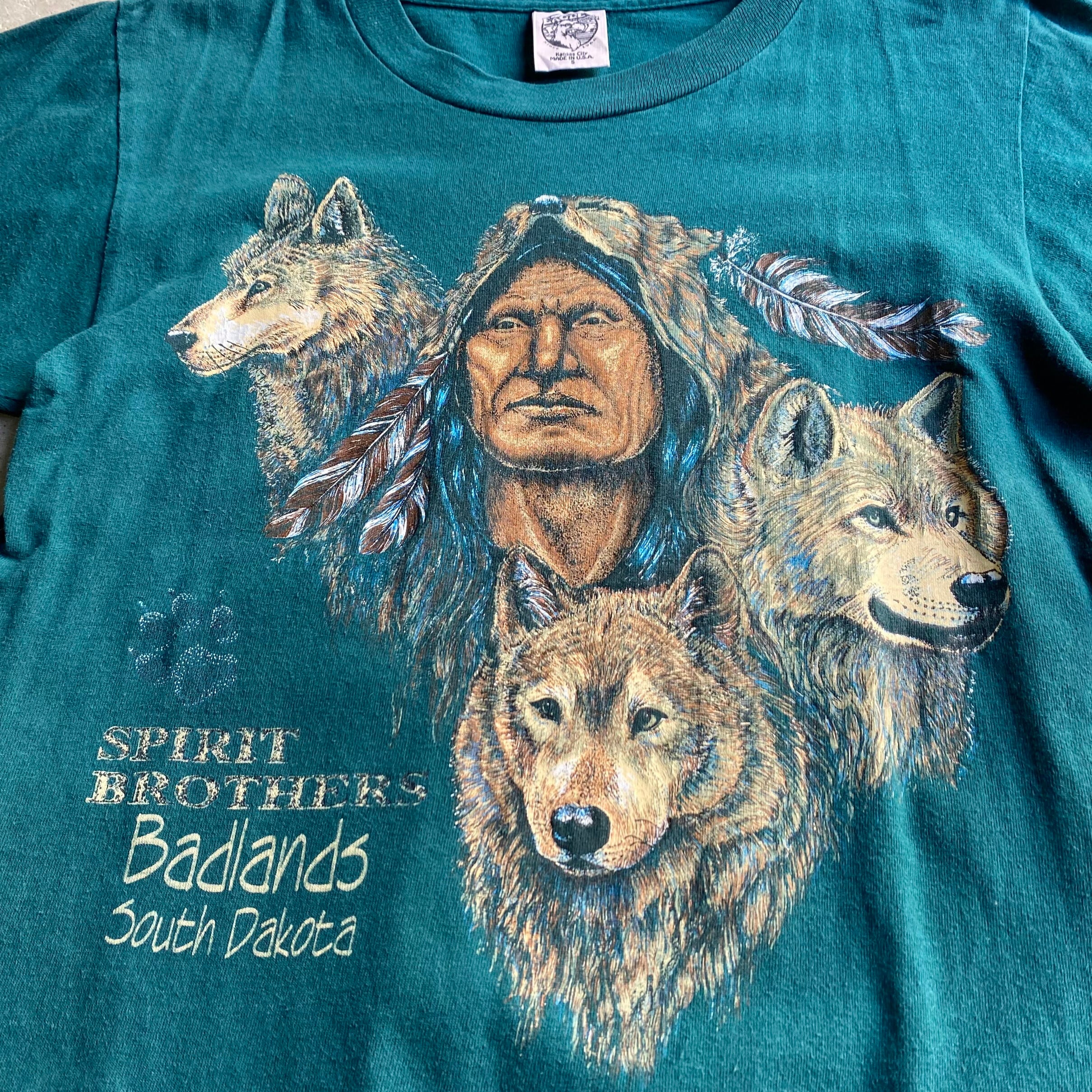 USA製 90年代 EAGLE 狼 オオカミ ネイティブアメリカン インディアン