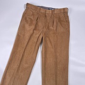 LANDS' END ランズエンド traditional fit ツータック コーデュロイパンツ 82/ベージュ メンズ
