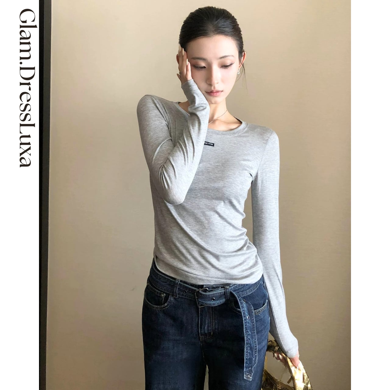 Essential Fit ロングスリーブトップス/2color_T1086