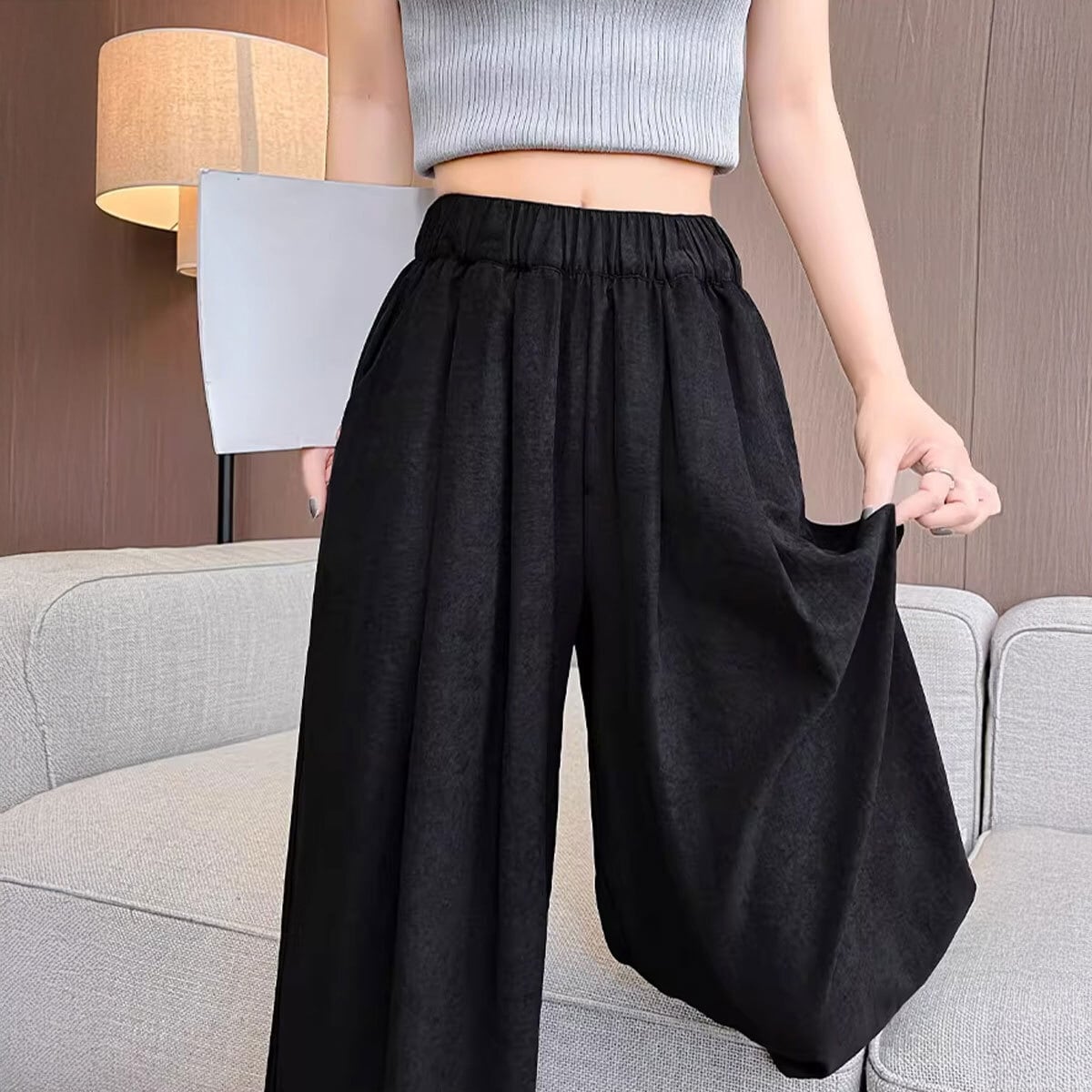 ワイドパンツ レディース 春夏 韓国 薄手 大人 カジュアル ゆったり 体型カバー リラックス イージーパンツ おしゃれ シンプル オフィスカジュアル 無地 大人可愛い 大人女子