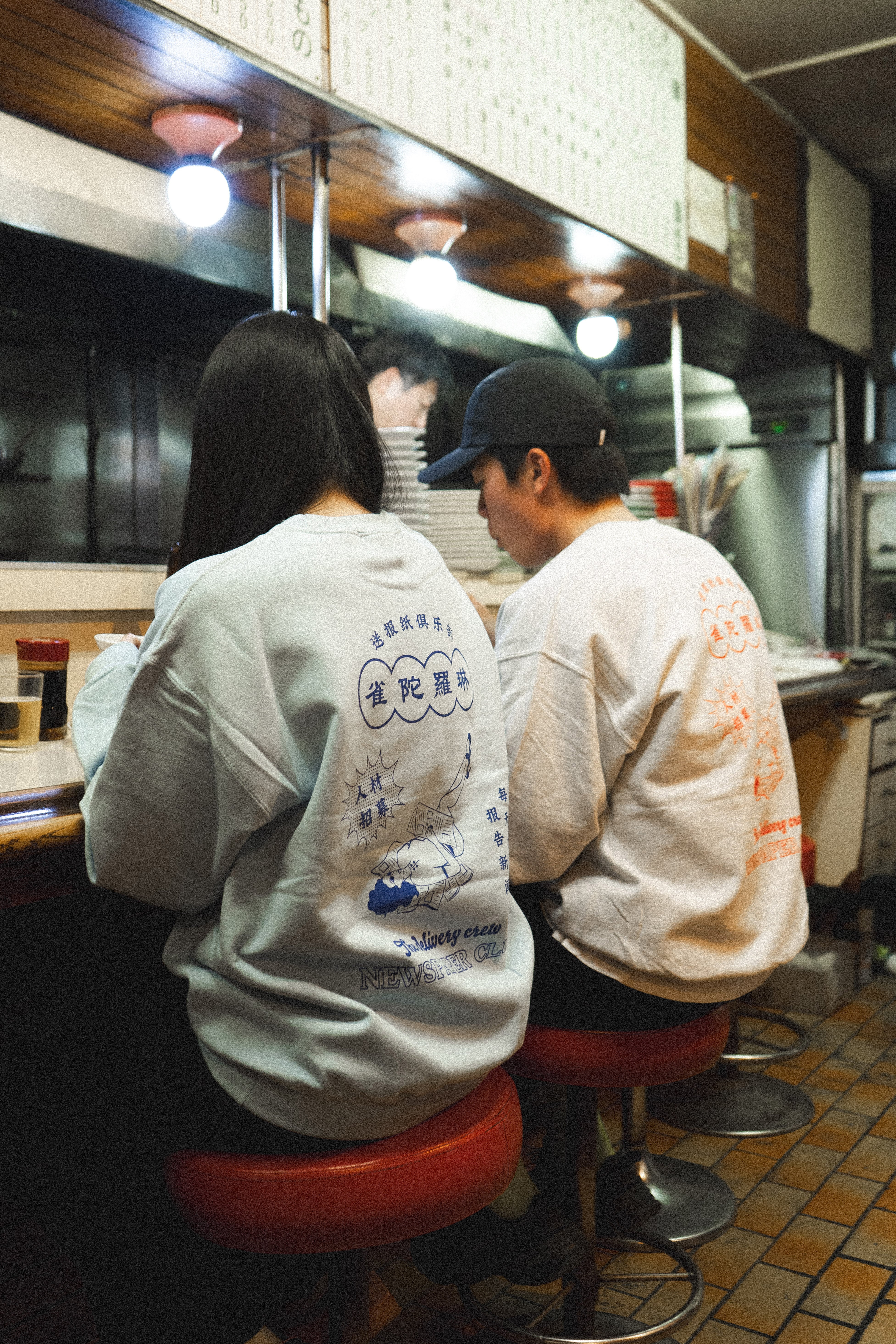 JDR NEWSPAPER CLUB CREWNECK SWEAT（SKY BLUE） | JAN DARA RIN