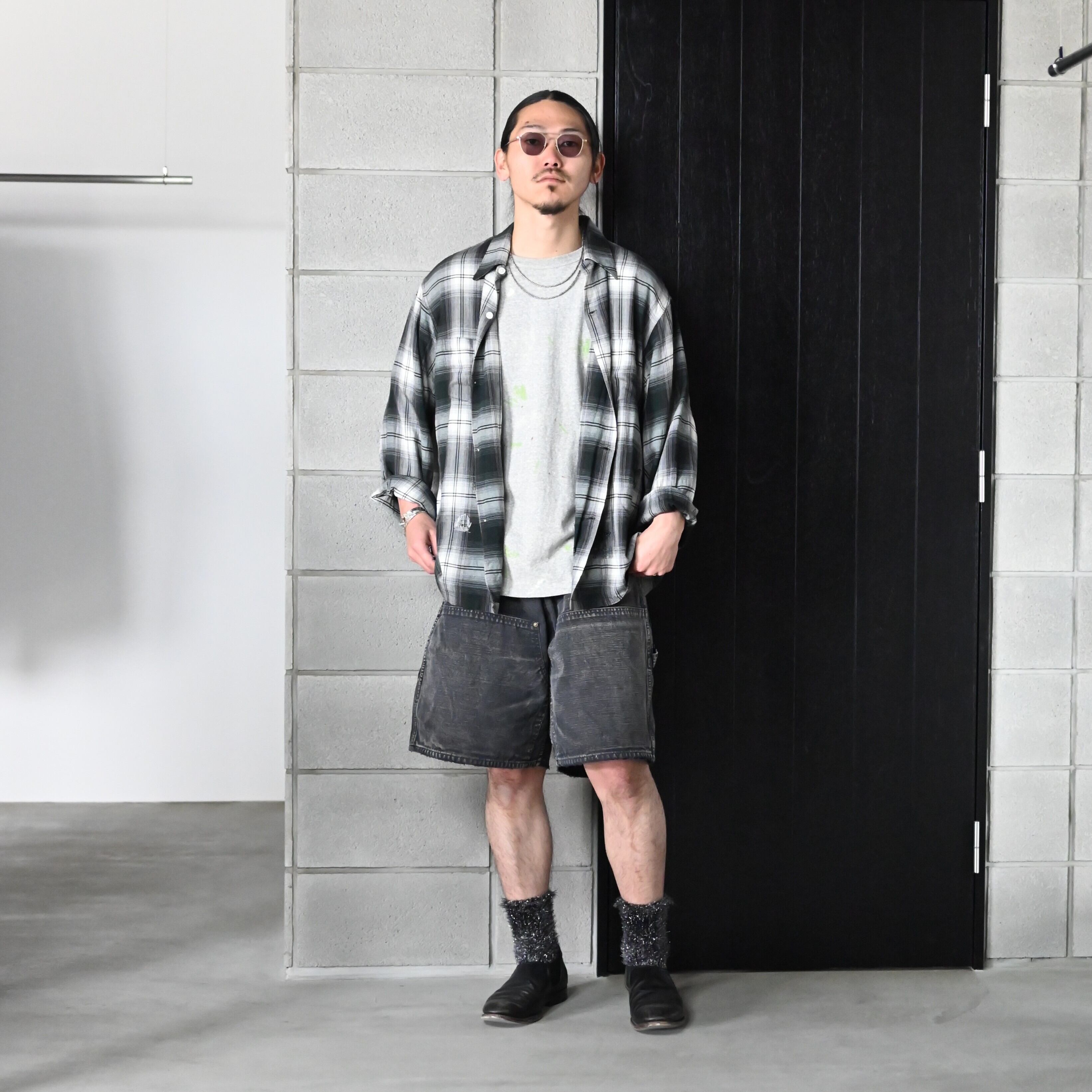 BOWWOW(バウワウ)レーヨンシャツ、ダブルニーダックショーツ | GANKO