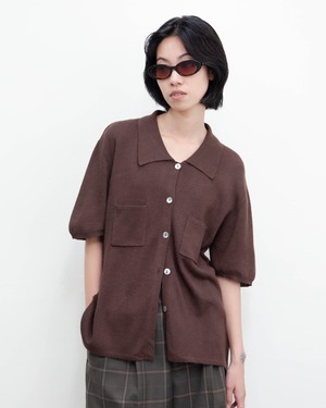 1990s double pockets knit shirt