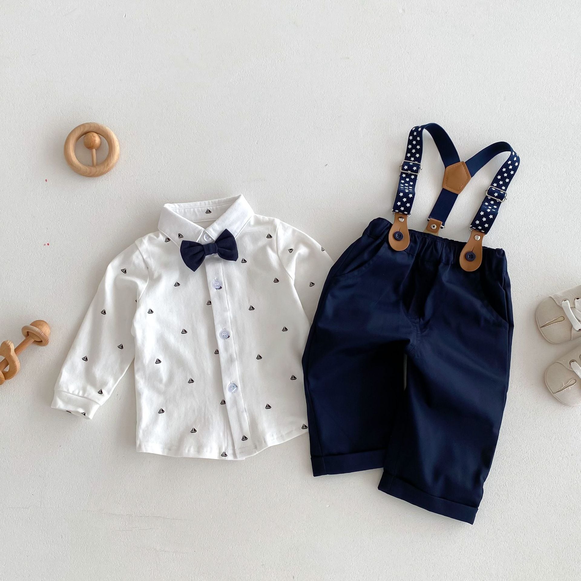 【BABY&KID】秋新作 サロペット 長袖シャツ