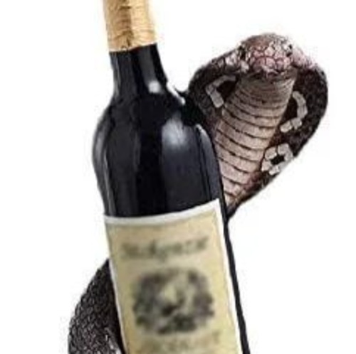 コブラワインラック ワインラック 樹脂彫刻ボトル グラスキングラトルスネークレッド  リビングルーム モダンアート ワインキャビネットデコレーション