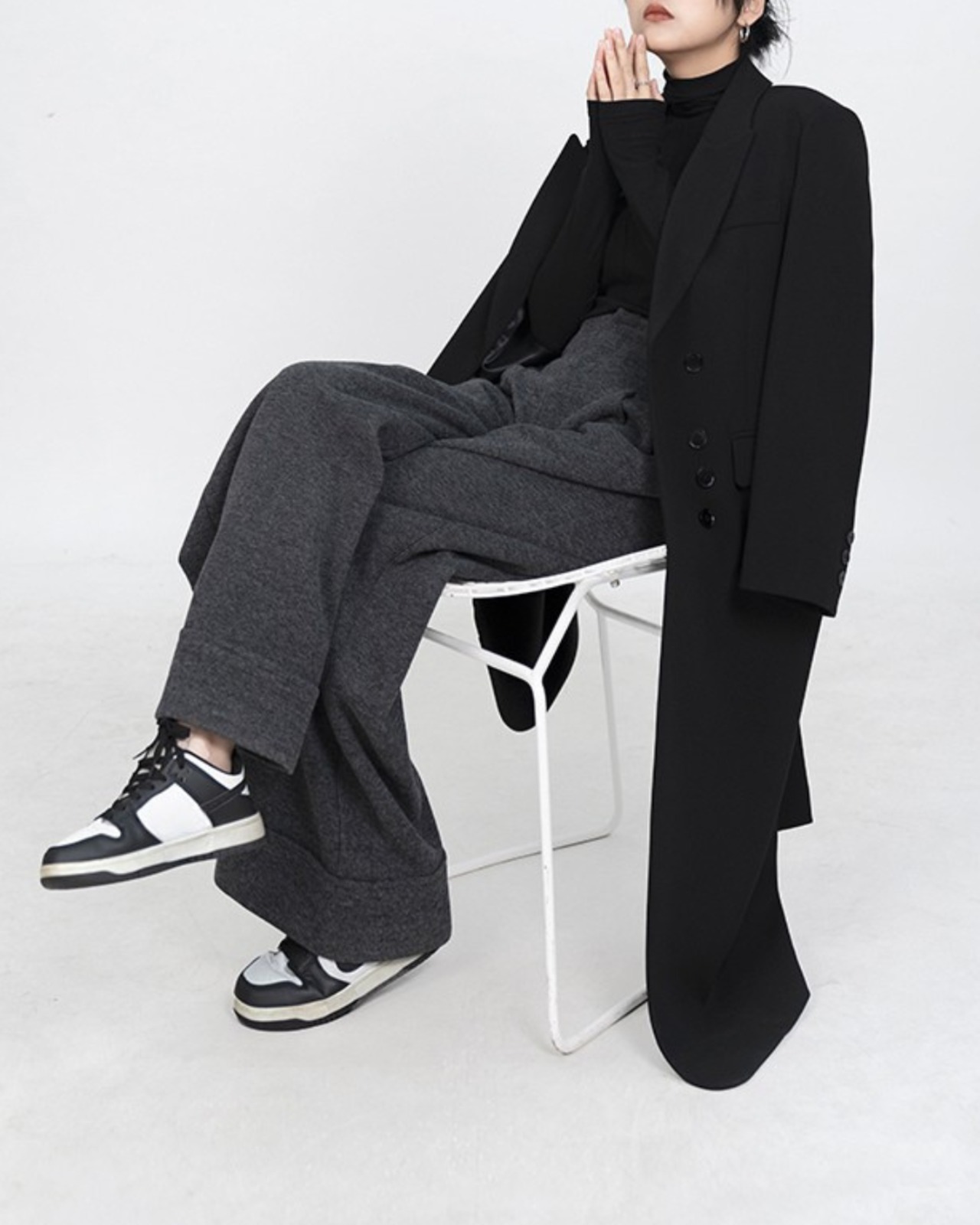 ストレートラインロングテーラードコート 3color A0643 - 4