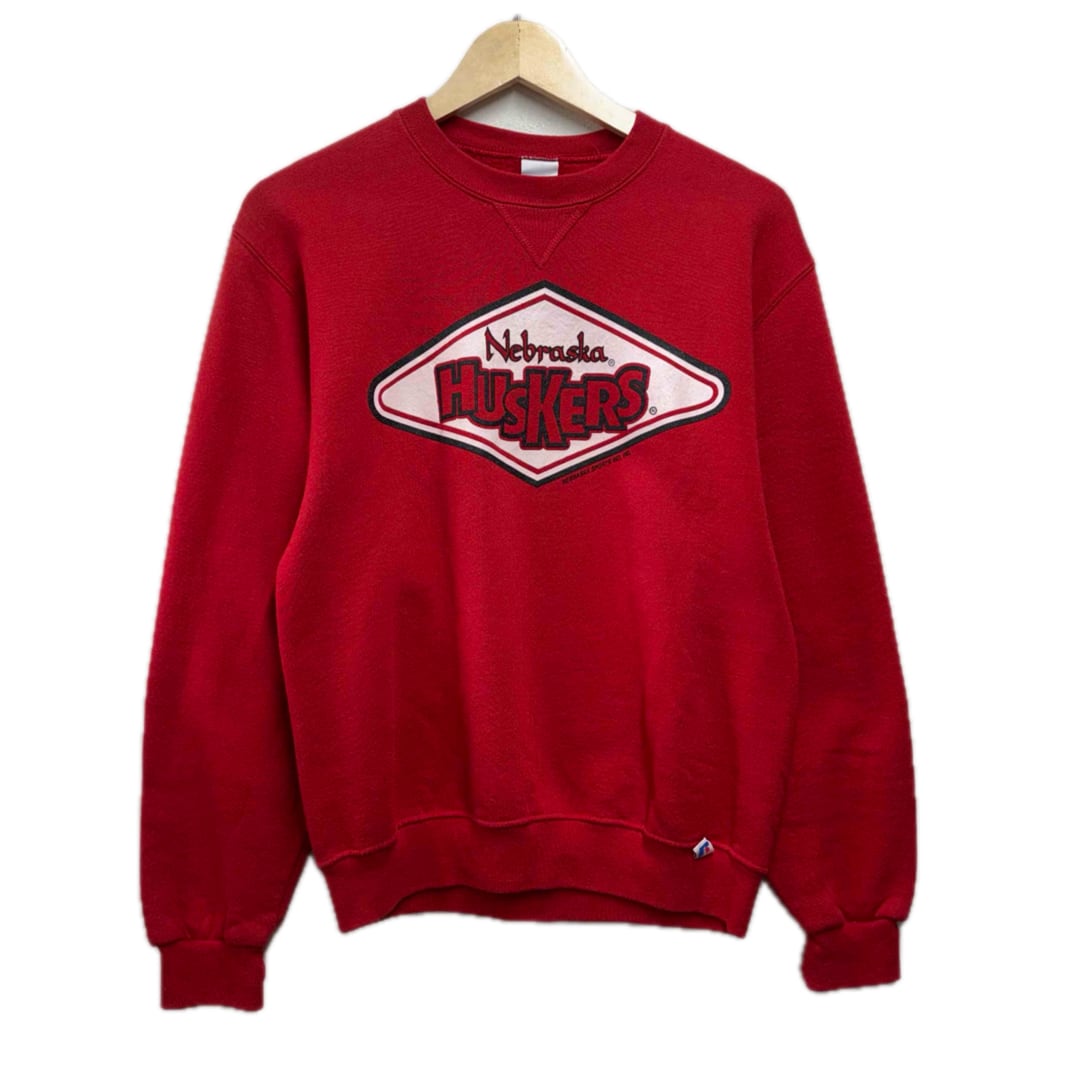 90s OLD STUSSY/S Logo Sweat/OZ製/白タグ/M/Sロゴスウェット/ボルドー