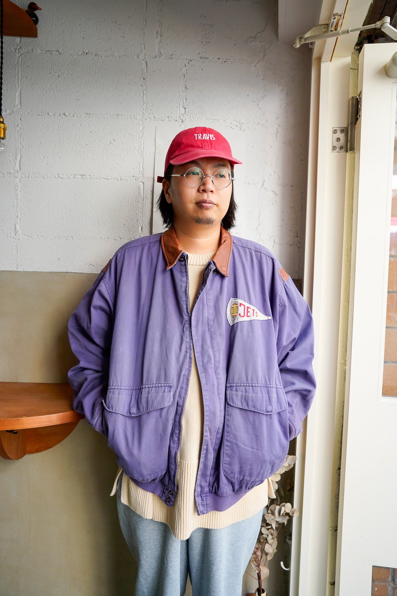 【1980s】"Gap Star" A-2 Flight JKT Motif Escape Map JKT / 6-380
