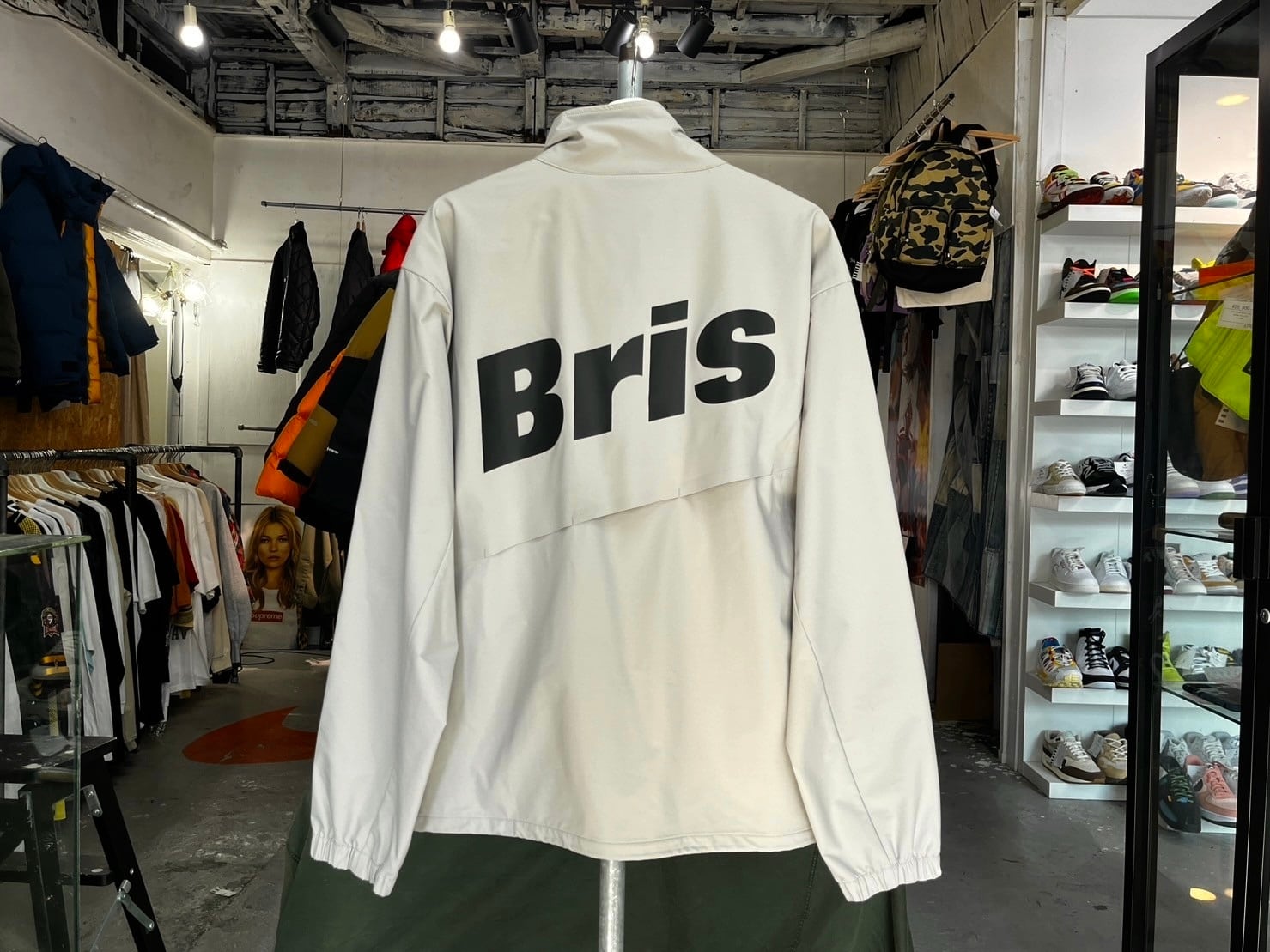 FCRB STAND COLLAR JACKET BEIGE XL FCRB-230006 13401 | BRAND BUYERS 