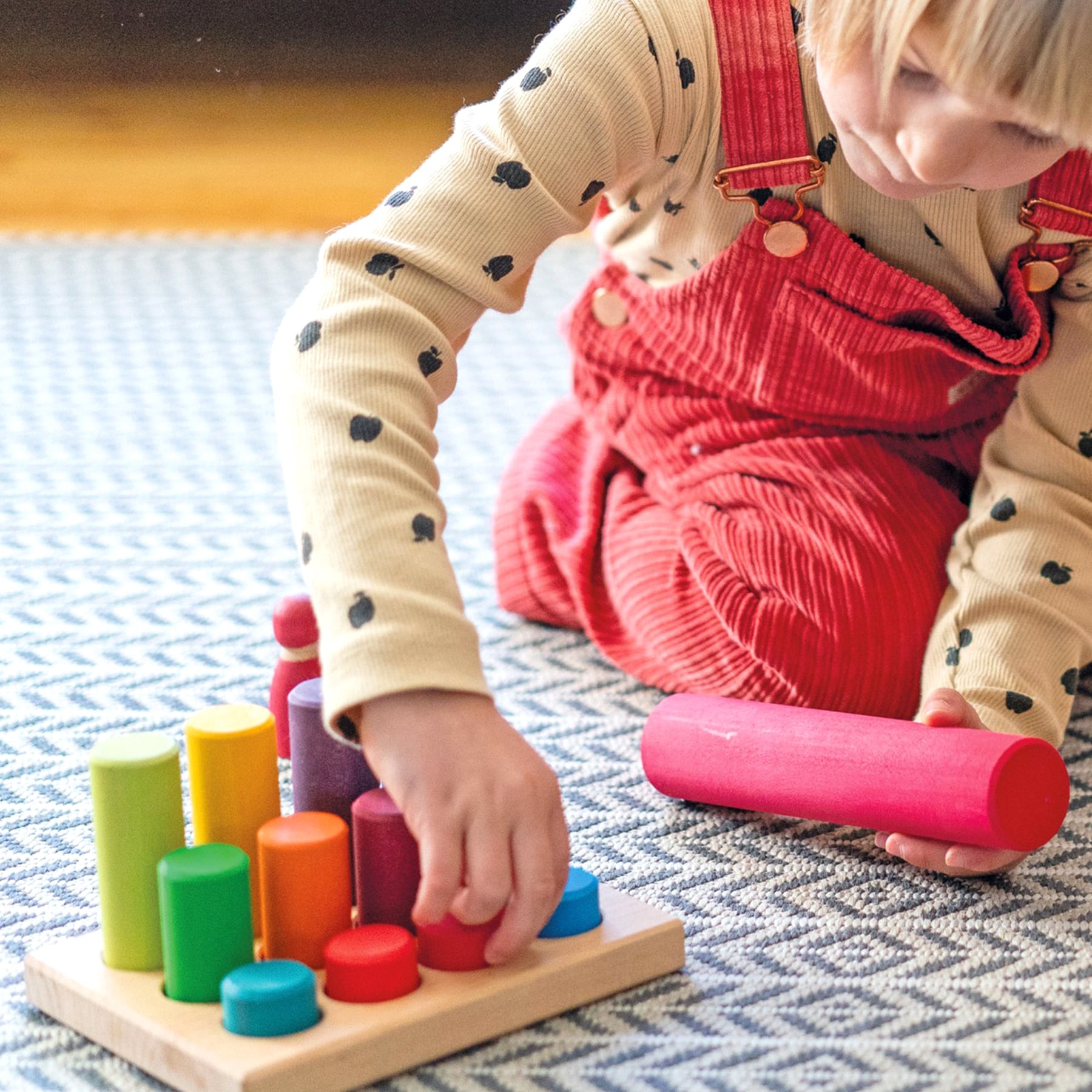 GRIMMS STACKING GAME SMALL RAINBOW ROLLERS | Earth8toys