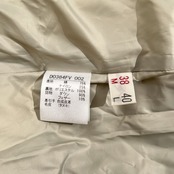 美品 Mademoiselle NON NON マドモアゼルノンノン 毛皮ファー ダウンベスト プリント入り サイズ 38 M /ベージュ系/パパス/日本製