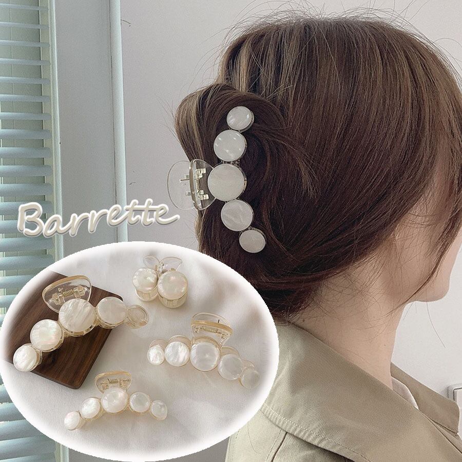 バンスクリップ ヘアクリップ 大粒 バレッタ まとめ髪 髪飾り ヘア