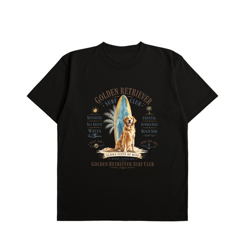 Aloha ゴールデンレトリーバーTシャツ