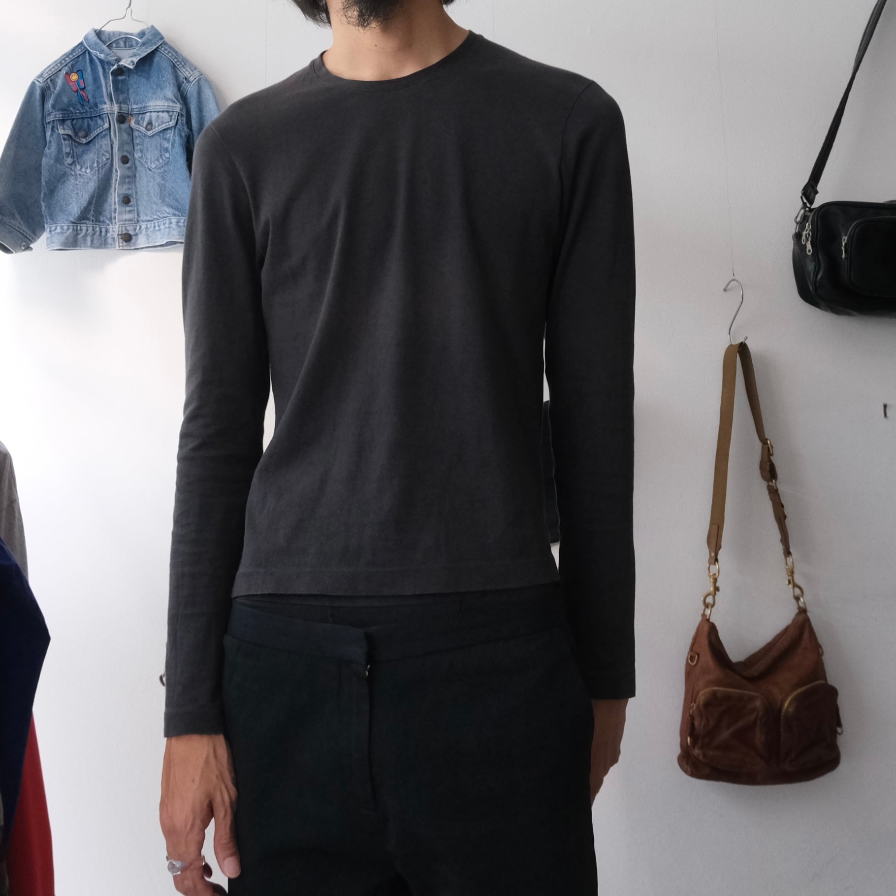90s “GUCCI” black faded long sleeve shirt by Tom Ford | anti