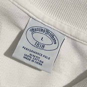 Brooks Brothers ブルックスブラザーズ 鹿の子 半袖 ポロシャツ L/ホワイト メンズ