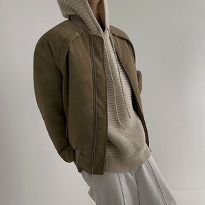 フード付きルーズプルオーバーニット　MT0080343