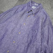 marble purple linen button down shirt