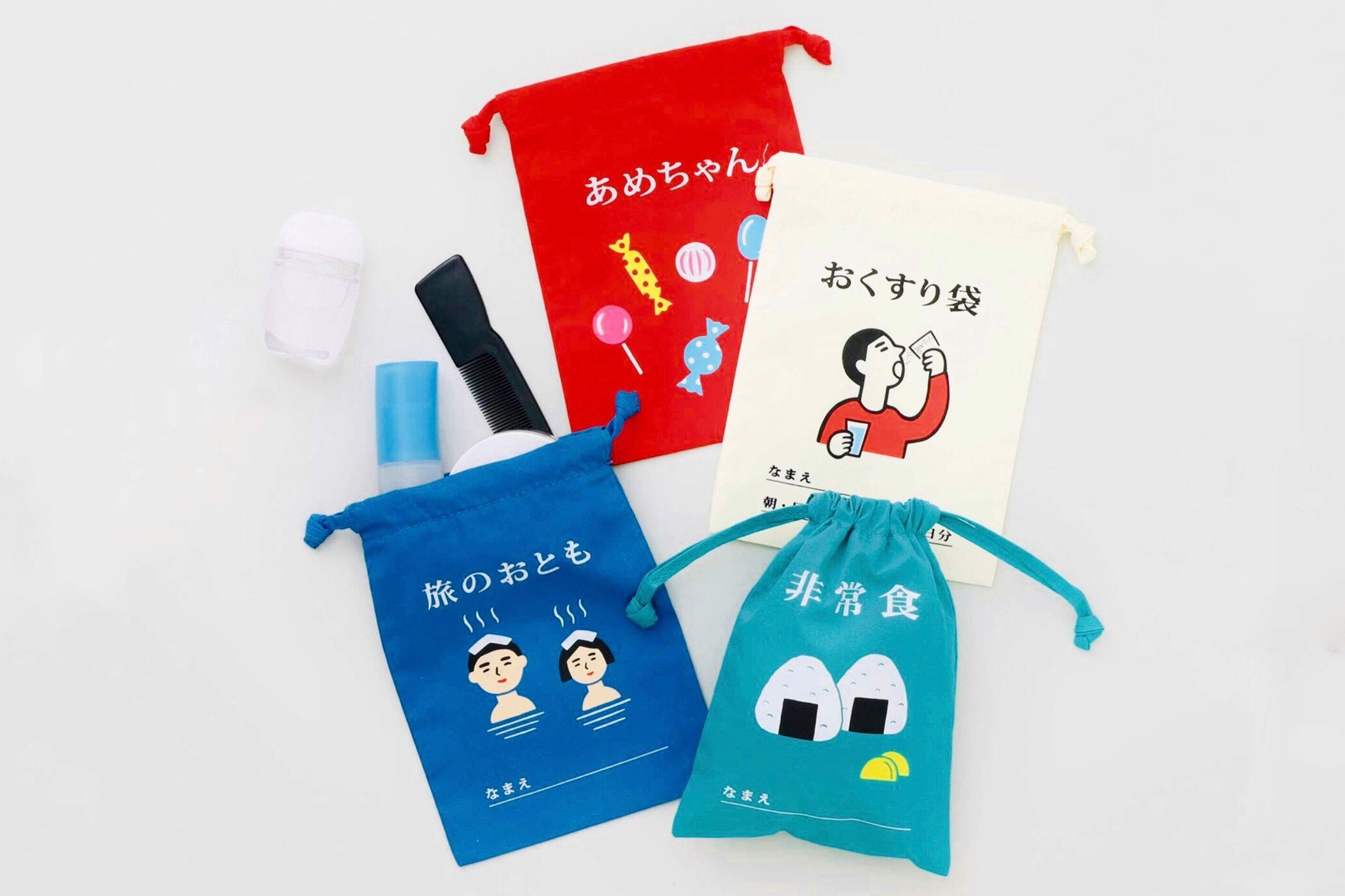 ニューレトロ 巾着袋 小 Zakka So La ニューレトロ 巾着袋 小 Zakka So La