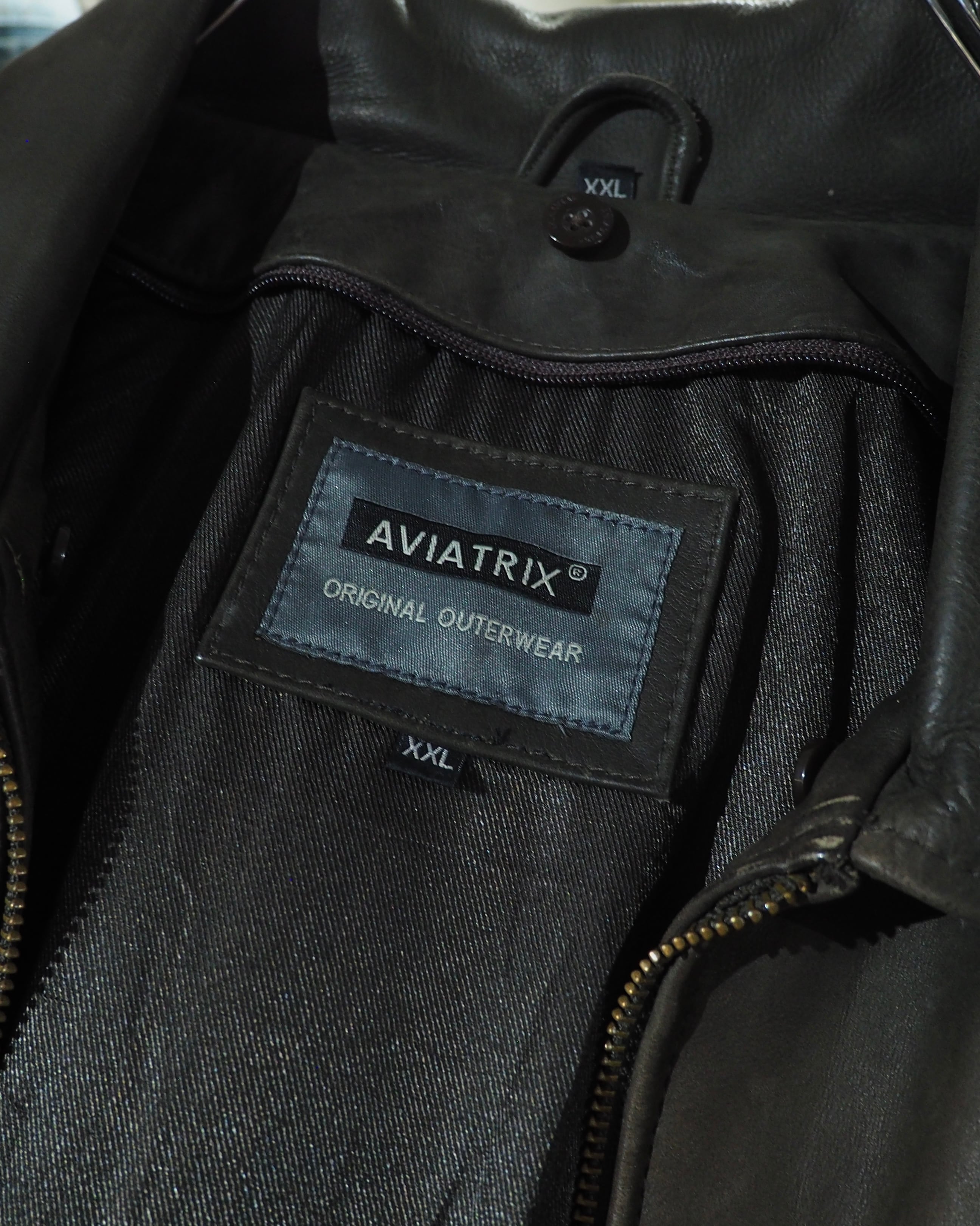 1990s " AVIATRIX " Beautiful Dark Brown Color Vintage Flight Leather Jacket