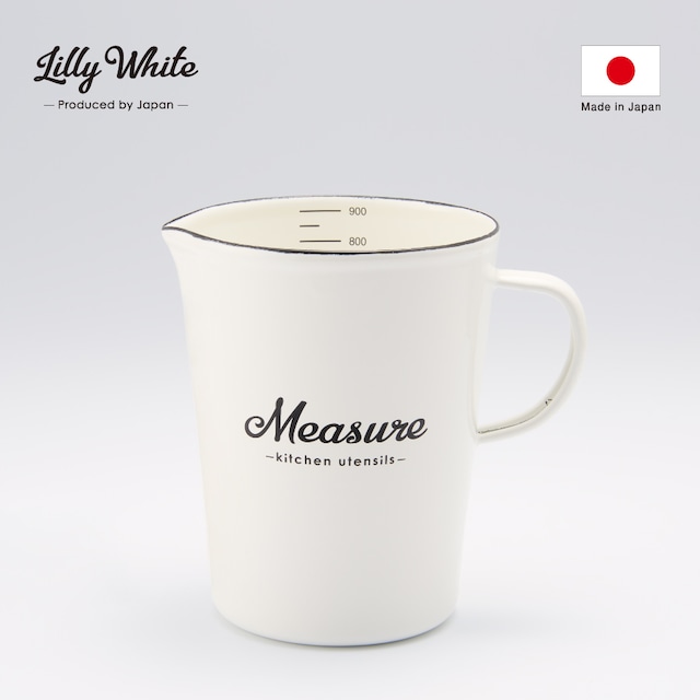 Lilly White（リリーホワイト）　ホーローメジャーカップ・L「Measure」　LW-210