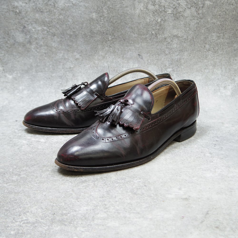 26~26.5cm LANDS END ランズエンド スリッポンローファー ブラック A54