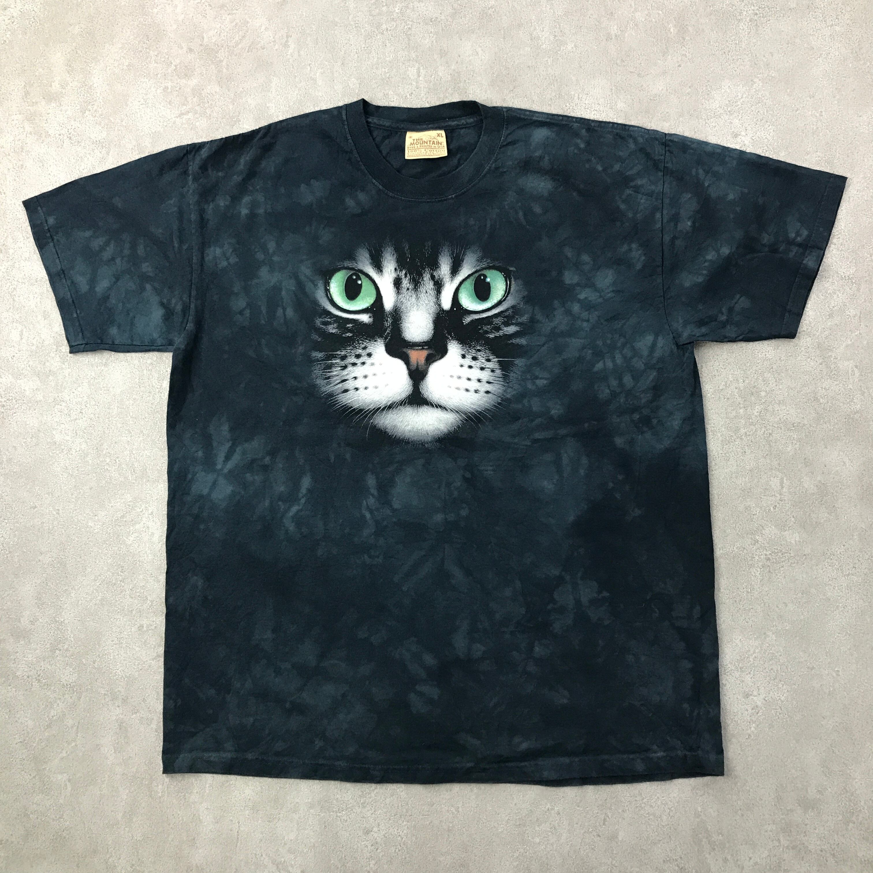 THE MOUNTAIN ザ・マウンテン CAT 猫 ブラックキャットアニマルプリントTシャツ タイダイTシャツ | 古着屋 EAGLEBASE イーグルベイス Vintage&Militaryを中心に古き良き時代のUSEDを通信販売 THE MOUNTAIN ザ・マウンテン CAT 猫 ブラックキャットアニマルプリントTシャツ タイダイTシャツ | 古着屋 EAGLEBASE イーグルベイス Vintage&Militaryを中心に古き良き時代のUSEDを通信販売