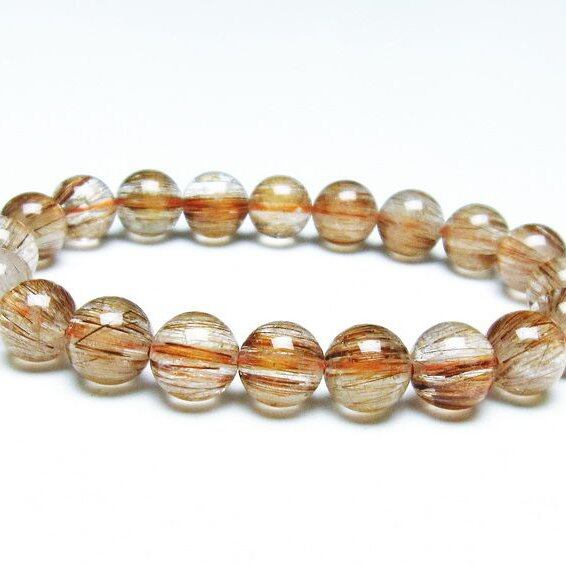 キャッツアイ ルチルクォーツ ブレスレット 10mm 一点物 111-38587