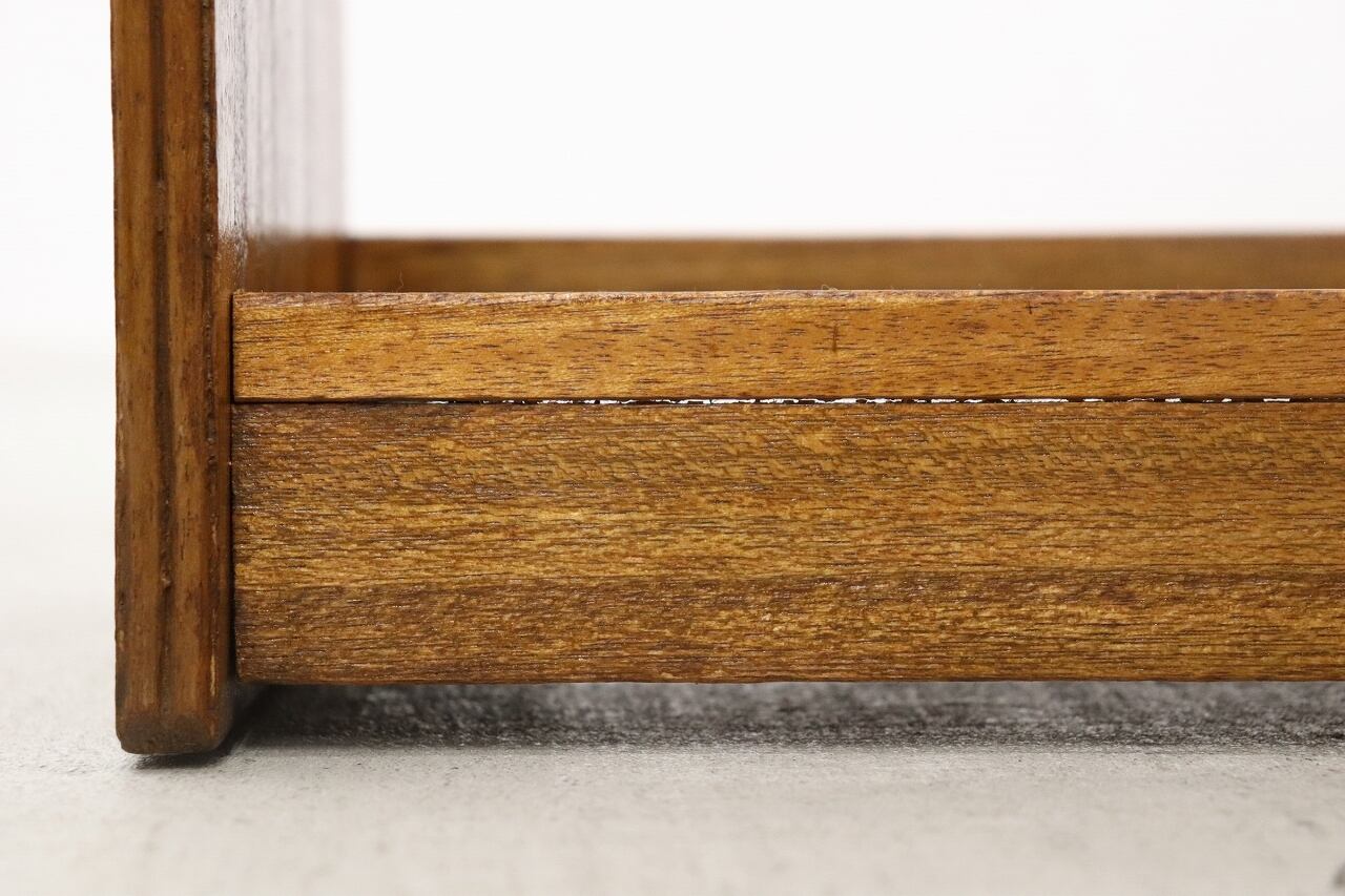 沼津店】レトロ ラワン 無垢材 本棚 シェルフ 飾り棚 食器棚