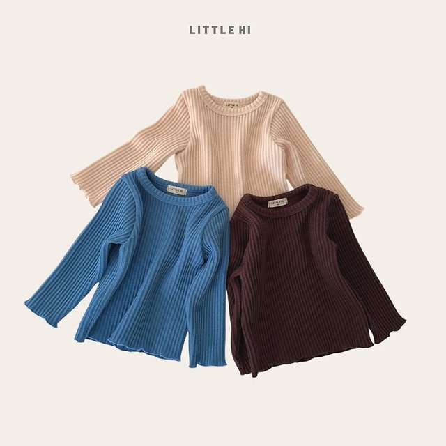 【取寄】LITTEL HI メロウワイドリブTシャツ｜秋服｜韓国子供服｜26/AT
