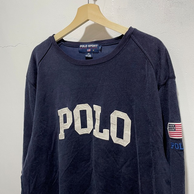 『送料無料』POLO SPORT ビッグロゴフットボールT　90s XL ネイビー　ラルフ