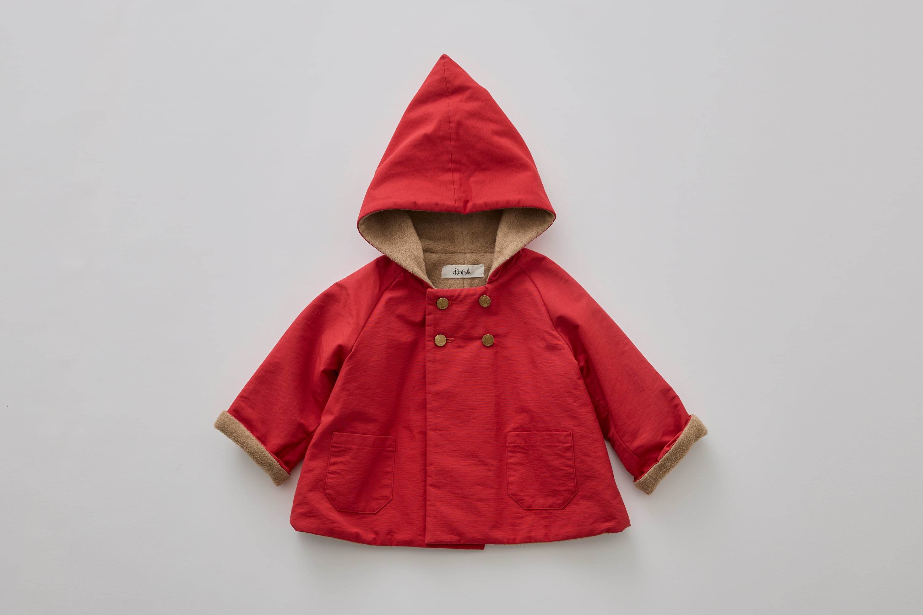 〈 eLfin Folk 25AW 〉eLf Coat / red / 100