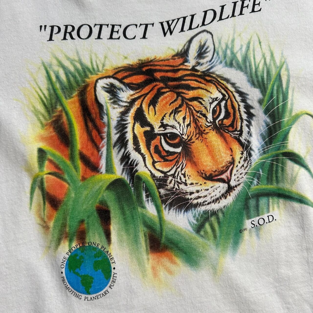 90s USA製 トラ アニマルTシャツ 白 | RUFFY