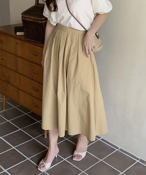 《即納商品》fleeng long skirt (butter / beige / navy)