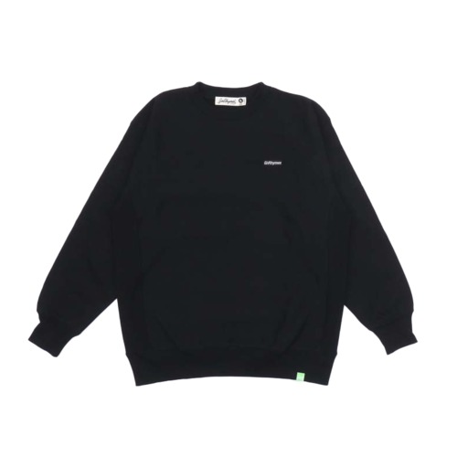 GINRHYMES/ "BOX LOGO" CREW NECK SWEAT/BLACK