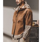 Bicolor Hooded Jacket Zip-Up ◇2color H0832