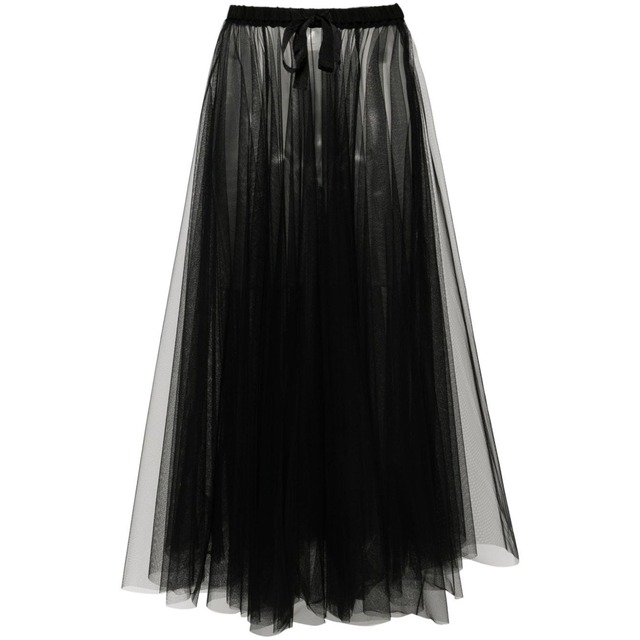 forte_forte　TULLE GATHER SKIRT　BLACK