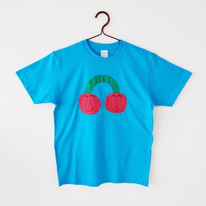 【JurassicNasuのTシャツ屋さん】にこにこチェリーズ/ターコイズ/Sサイズ